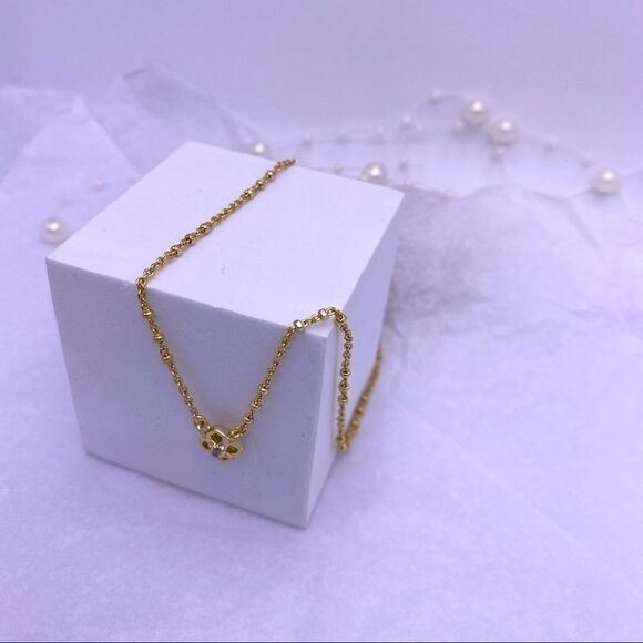 Kendra Scott Gold Beaded Four Clover Necklace - Picture 9 of 12